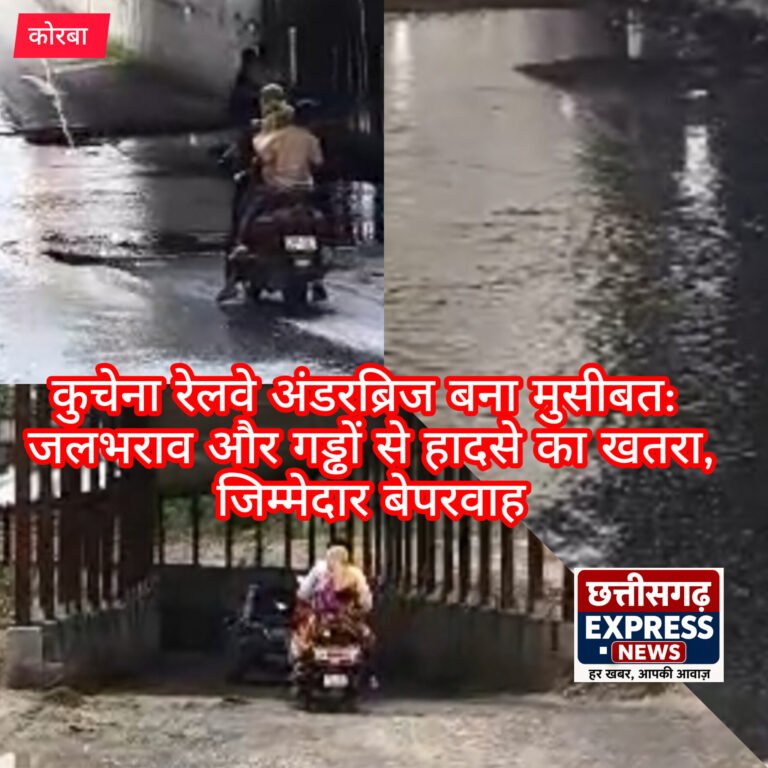 कुचेना रेलवे अंडरब्रिज बना मुसीबत: जलभराव और गड्ढों से हादसे का खतरा, जिम्मेदार बेपरवाह